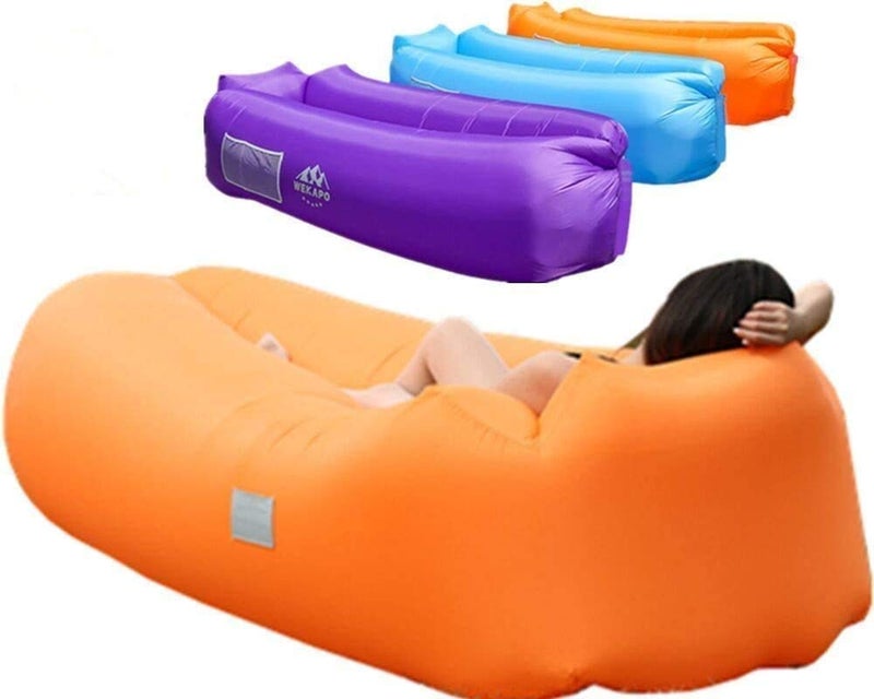 WEKAPO Inflatable Couch Air Lounger Chair - Camping & Beach Accessories, Portable Blow up Sofa for Hiking, Lawn, Indoor/Outdoor Movies & Music Festivals. Lightweight and Easy to Set Up Air Hammock - Image 1